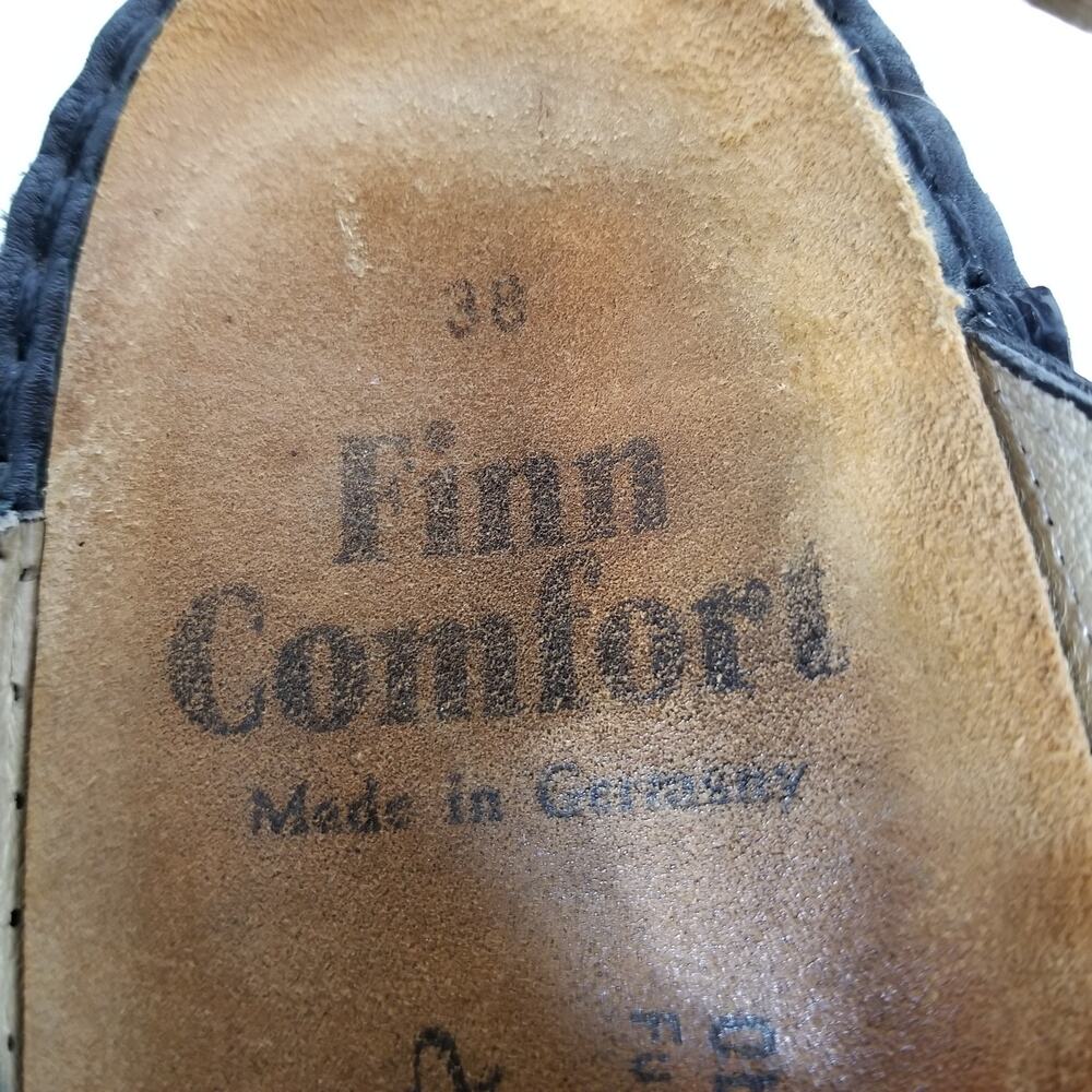 Finn Comfort Sylt Black Leather Slingback Sandals Women's Size 38 / 7.5 - Picture 9 of 13